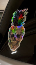 Load image into Gallery viewer, TPE Pineapple skull sticker - Premium Holographic sticker
